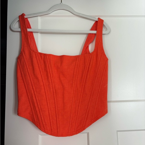 NWT - Aureta x Revolve Sophia Bustier in Flame Orange - Picture 5 of 7